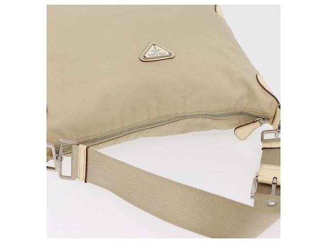 Borsa a Spalla PRADA Nylon Beige Argento Autentica ka4019 - vista 6