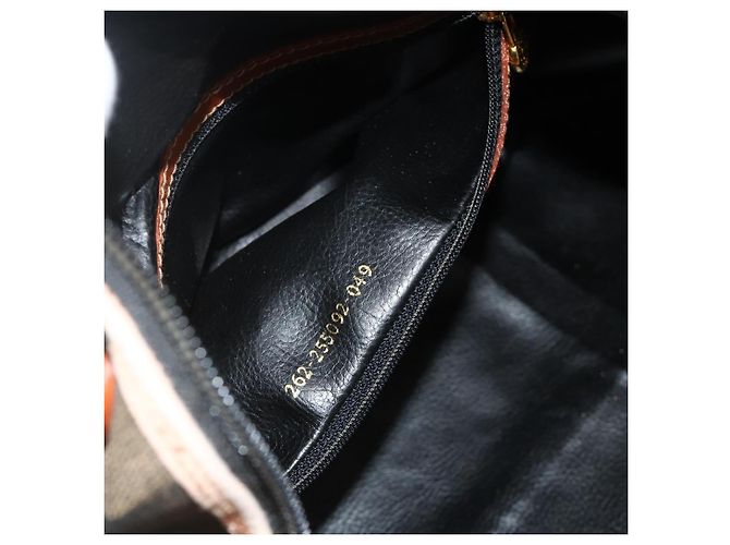 Pequin Borsa Boston in tela Pecan FENDI PVC marrone nero Auth yk20237 - vista 23