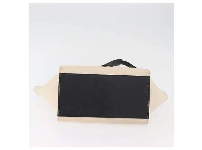 Céline Borsa a mano Trapeze CELINE in tela e pelle 2 in 1 oro beige Auth BA12121A D'oro - vista 11