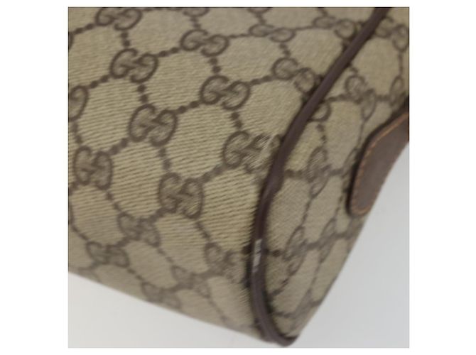 Bolsa Gucci GG Supreme Web Sherry Line em PVC bege e dourado 56 02 088 Auth am11288 - vista 10