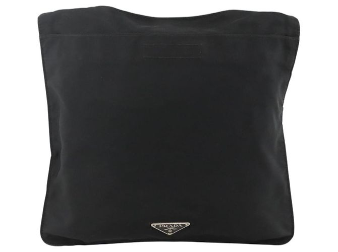 Borsa a Spalla PRADA Nylon Nero Argento Autentica 175183 - vista 13