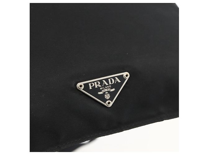 Borsa a Spalla PRADA Nylon Nero Argento Autentica 175183 - vista 18