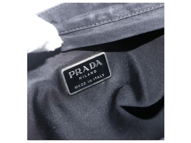 Borsa a Spalla PRADA Nylon Nero Argento Autentica 175183 - vista 19