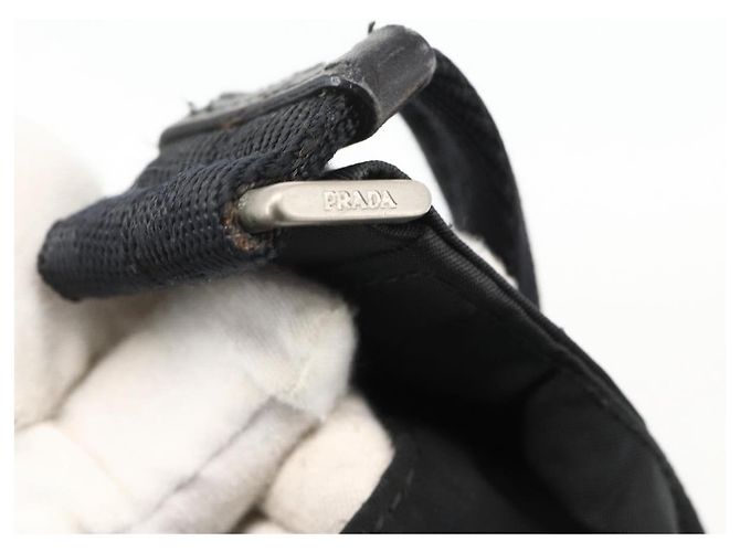 Borsa a Spalla PRADA Nylon Nero Argento Autentica 175183 - vista 9