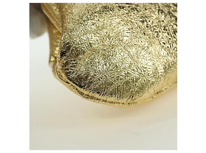 Borsa a spalla Cloud Coin in pelle Balenciaga oro 618915 Auth YKZ1511A - vista 14