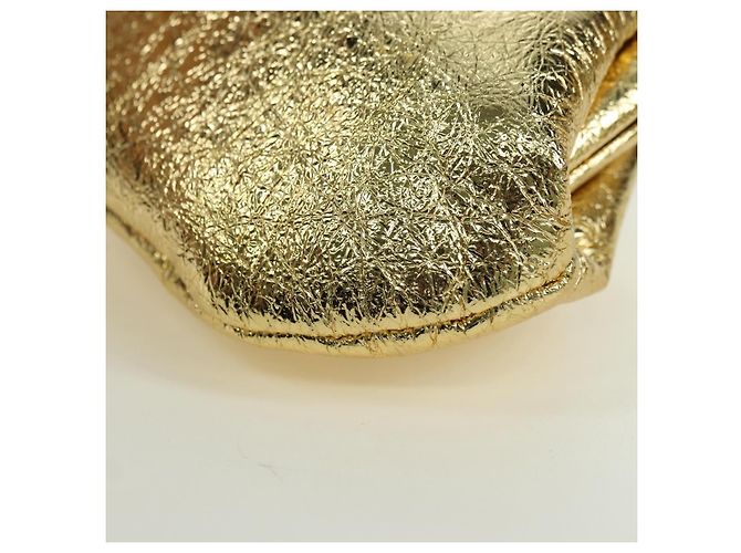 Borsa a spalla Cloud Coin in pelle Balenciaga oro 618915 Auth YKZ1511A - vista 15