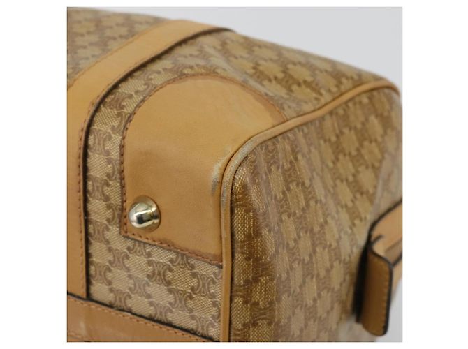 Céline Borsa a mano in tela Macadam CELINE PVC Beige Oro Auth ka3954 D'oro - vista 10