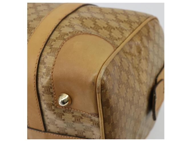 Céline Borsa a mano in tela Macadam CELINE PVC Beige Oro Auth ka3954 D'oro - vista 12