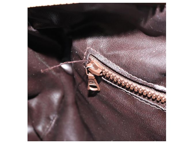Céline Borsa a mano in tela Macadam CELINE PVC Beige Oro Auth ka3954 D'oro - vista 21
