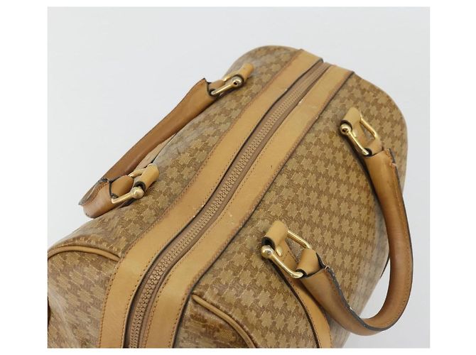 Céline Borsa a mano in tela Macadam CELINE PVC Beige Oro Auth ka3954 D'oro - vista 6