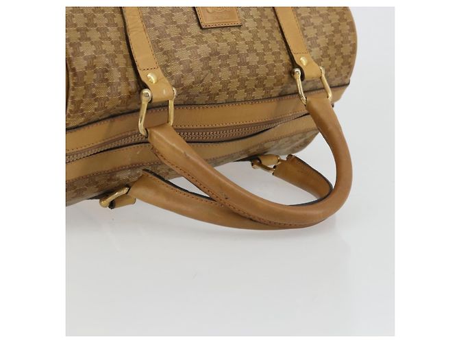 Céline Borsa a mano in tela Macadam CELINE PVC Beige Oro Auth ka3954 D'oro - vista 7