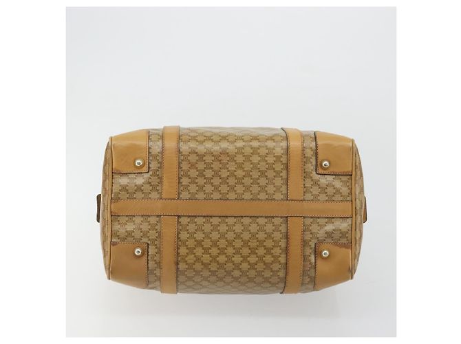 Céline Borsa a mano in tela Macadam CELINE PVC Beige Oro Auth ka3954 D'oro - vista 9