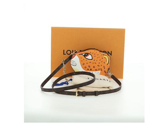 LOUIS VUITTON Monogram Portafoglio Sun Yitian On Chain Borsa Leopardo LV Auth YKZ1015SM Arancione - vista 12