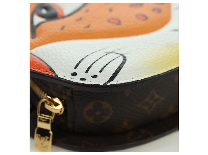 LOUIS VUITTON Monogram Portafoglio Sun Yitian On Chain Borsa Leopardo LV Auth YKZ1015SM Arancione - vista 16