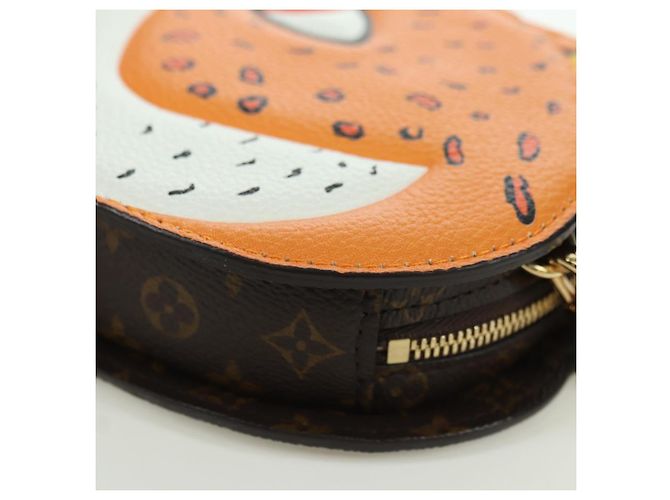 LOUIS VUITTON Monogram Portafoglio Sun Yitian On Chain Borsa Leopardo LV Auth YKZ1015SM Arancione - vista 17