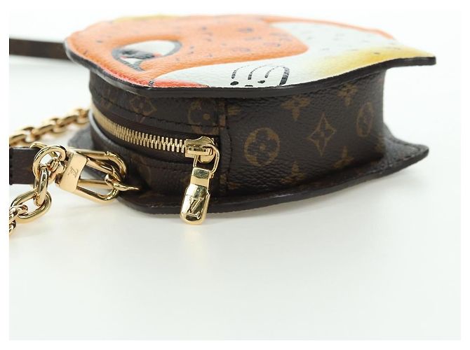 LOUIS VUITTON Monogram Portafoglio Sun Yitian On Chain Borsa Leopardo LV Auth YKZ1015SM Arancione - vista 3