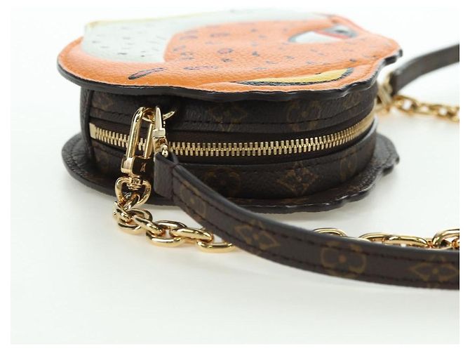 LOUIS VUITTON Monogram Portafoglio Sun Yitian On Chain Borsa Leopardo LV Auth YKZ1015SM Arancione - vista 4