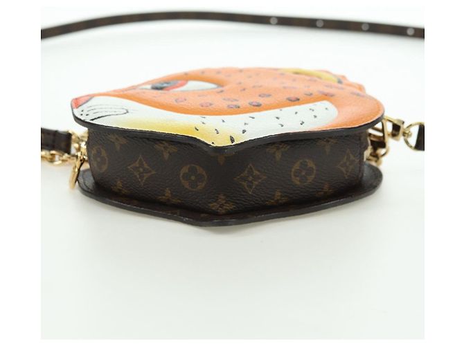 LOUIS VUITTON Monogram Portafoglio Sun Yitian On Chain Borsa Leopardo LV Auth YKZ1015SM Arancione - vista 5