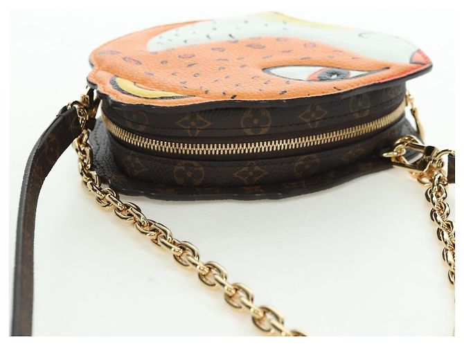 LOUIS VUITTON Monogram Portafoglio Sun Yitian On Chain Borsa Leopardo LV Auth YKZ1015SM Arancione - vista 6