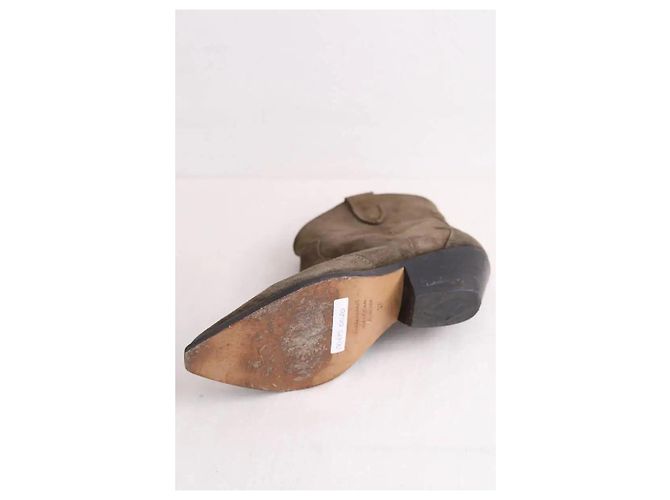 Isabel Marant Botas western kaki Caqui - vista 6