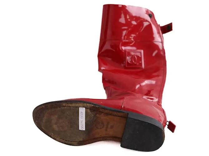 Chanel Rote Stiefel - Ansicht 8