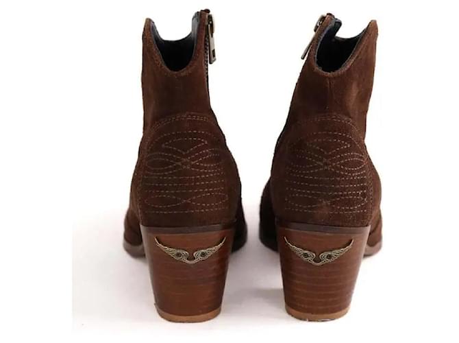 Zadig & Voltaire Botas western marrones Castaño - vista 2