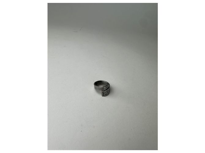 Vintage Givenchy Steel Ring Anthracite Dark grey - view 2