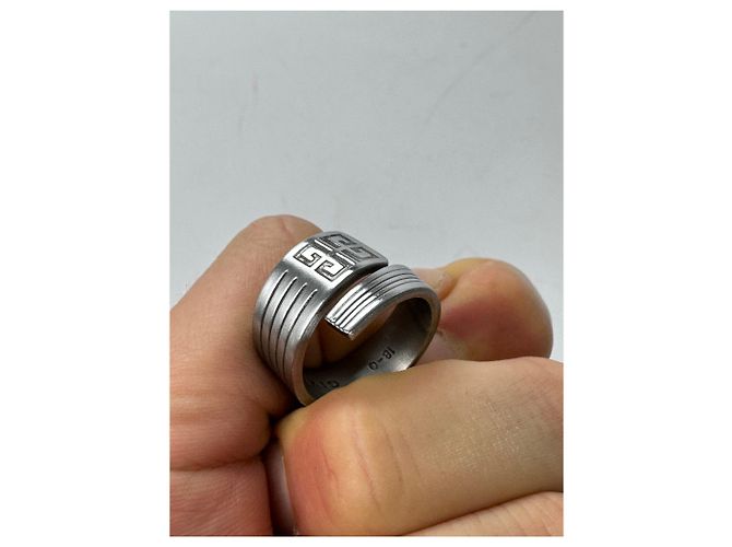 Vintage Givenchy Steel Ring Anthracite Dark grey - view 5
