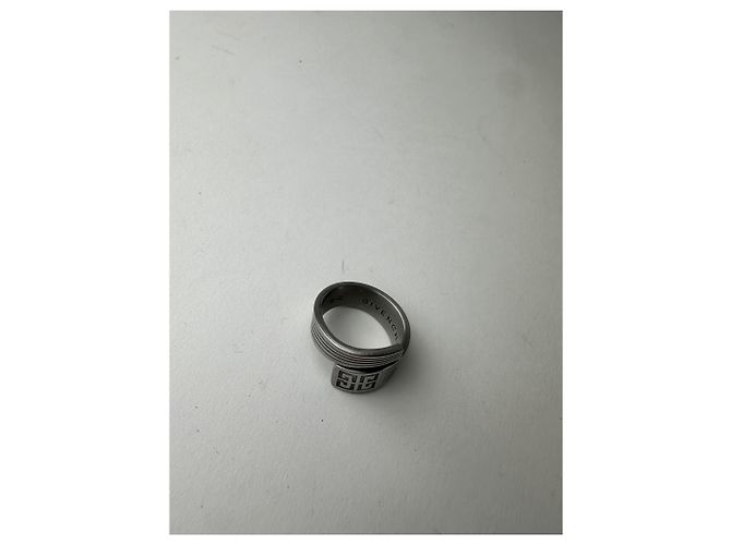 Vintage Givenchy Steel Ring Anthracite Dark grey - view 6