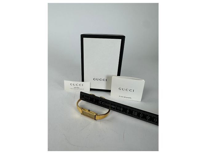 Vintage Gucci vergoldete Quarz-Uhr mit Pferdebit - Ansicht 2