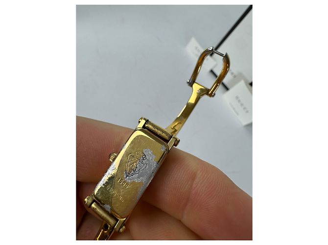 Vintage Gucci vergoldete Quarz-Uhr mit Pferdebit - Ansicht 6