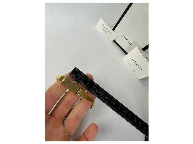 Vintage Gucci vergoldete Quarz-Uhr mit Pferdebit - Ansicht 7