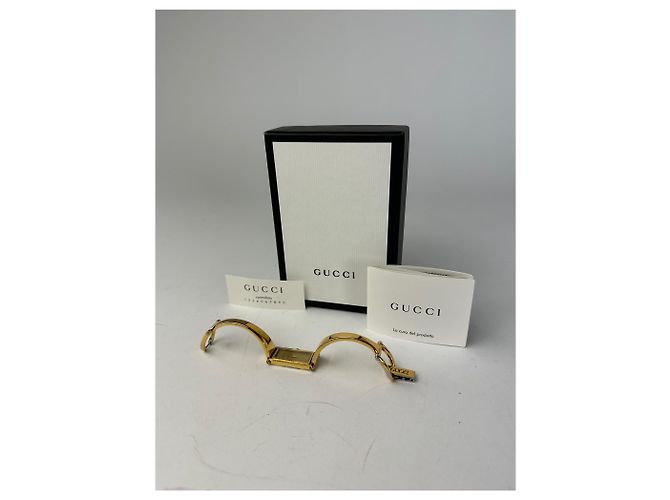 Vintage Gucci vergoldete Quarz-Uhr mit Pferdebit - Ansicht 9