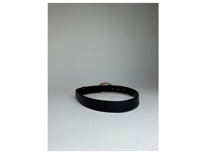 Céline Cintura in pelle vintage Celine Paris Nero - vista 3