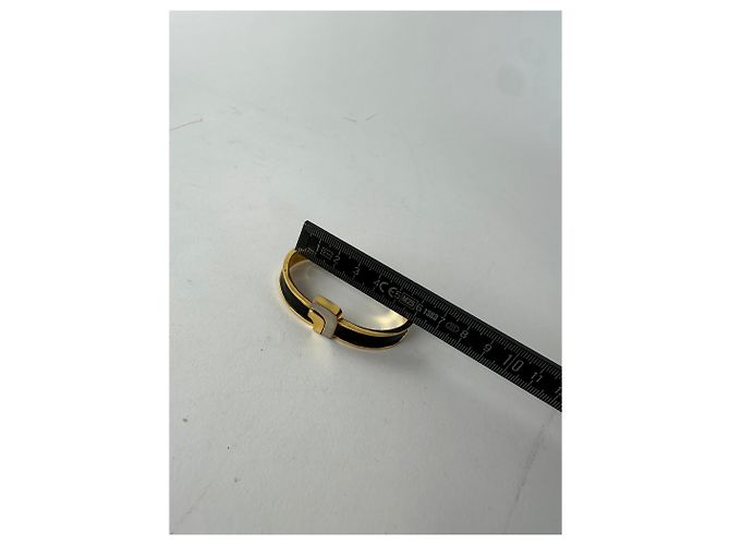 Bracciale in pelle placcato oro vintage Loewe Madrid Nero Oro - vista 10