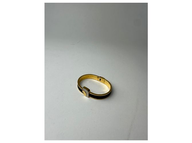 Bracciale in pelle placcato oro vintage Loewe Madrid Nero Oro - vista 11