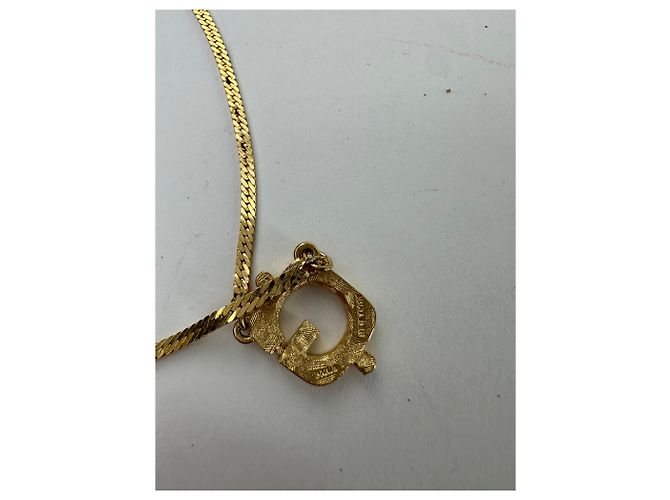 Collana dorata plissettata vintage Givenchy D'oro - vista 10