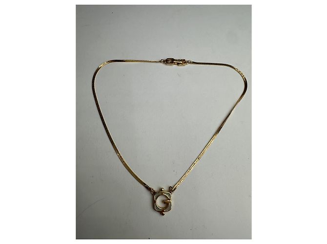Collana dorata plissettata vintage Givenchy D'oro - vista 13