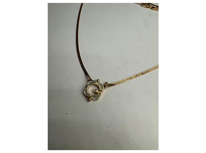 Collana dorata plissettata vintage Givenchy D'oro - vista 5