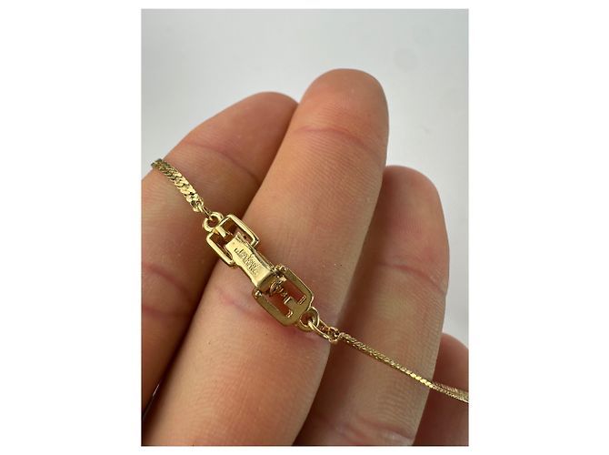 Collana dorata plissettata vintage Givenchy D'oro - vista 7