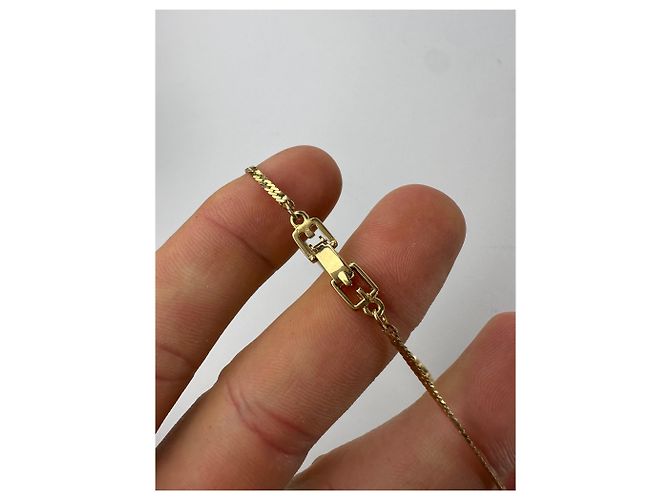Collana dorata plissettata vintage Givenchy D'oro - vista 9