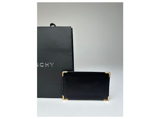 Porta-cartões de couro vintage Givenchy preto - vista 10