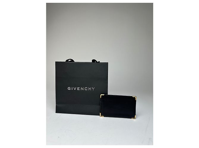 Porta-cartões de couro vintage Givenchy preto - vista 2