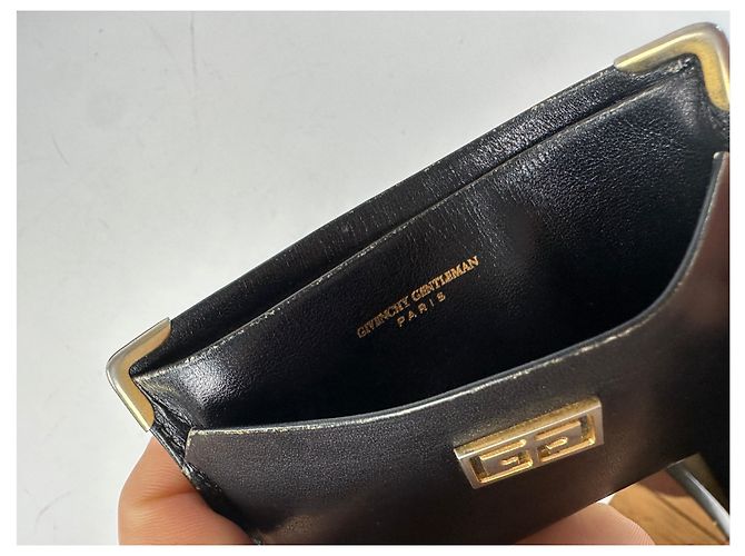 Porta-cartões de couro vintage Givenchy preto - vista 5