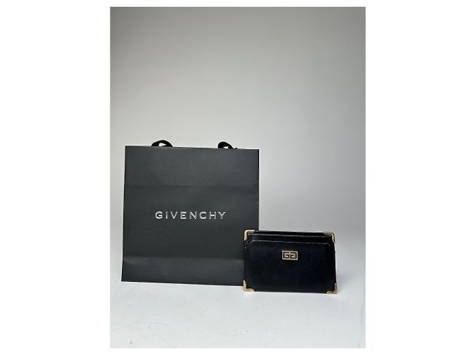 Porta-cartões de couro vintage Givenchy preto - vista 9
