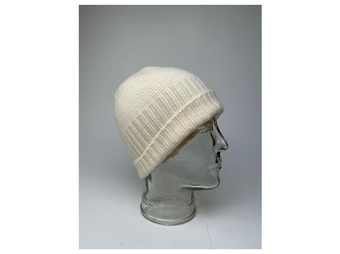 Vintage Gucci Cashmere M Mütze Creme Weiß - Ansicht 2