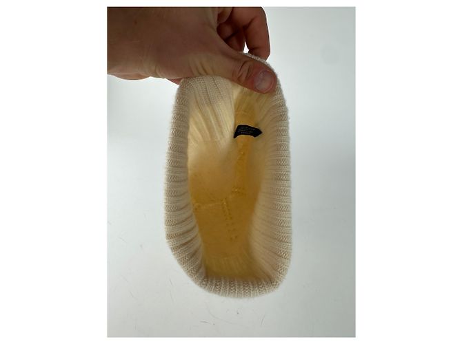 Vintage Gucci Cashmere M Mütze Creme Weiß - Ansicht 7