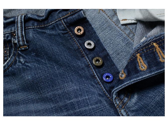 Autre Marque PRPS, jeans blu con lavaggio vintage - vista 5