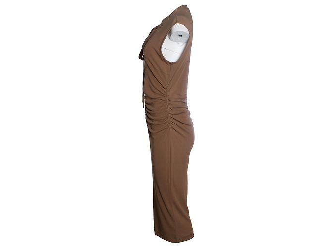 Vestido drapeado de stretch marrón Wolford Castaño - vista 2