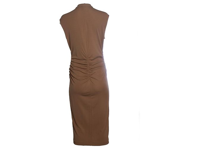 Vestido drapeado de stretch marrón Wolford Castaño - vista 3